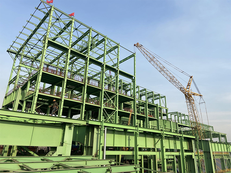 河北普阳钢铁有限公司钢结构防腐施工